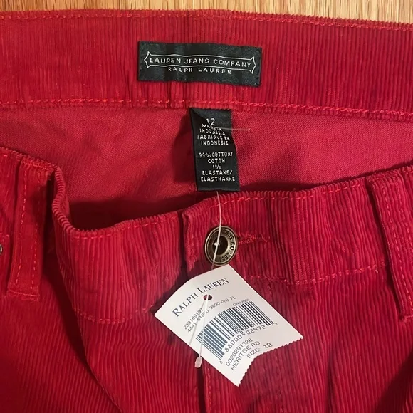 Ralph Lauren Corduroy Classic Straight Pants - Picture 2 of 6